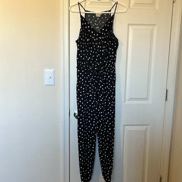 Ladies blue and polka jumpsuit - Picture 1 of 9
